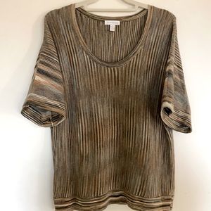 Charter Club sweater size L with metallic striped